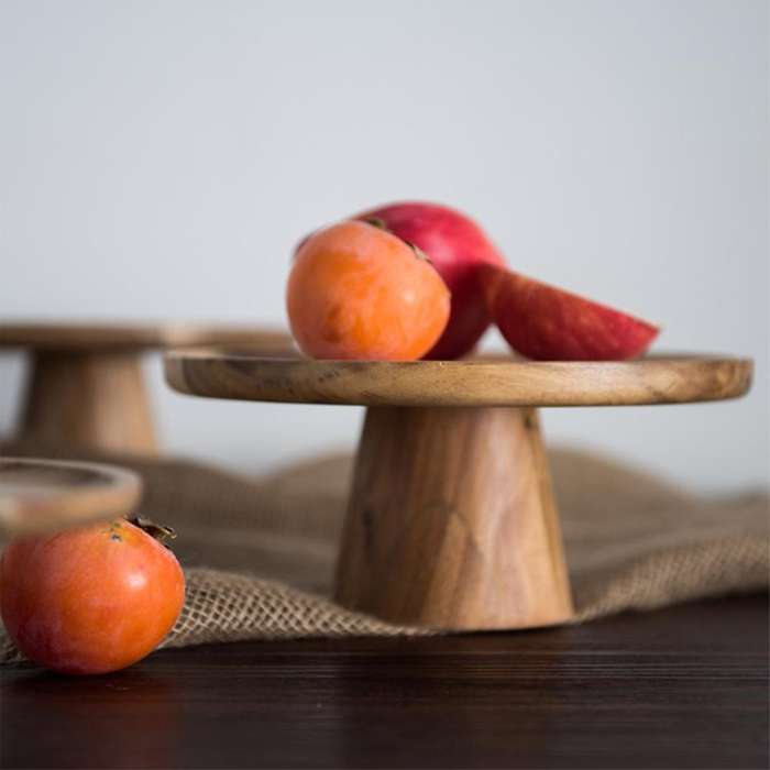 Wood Tray for Fruit Cake Dessert Stand Table Decoration Cake Tools Home Decor Plate Food Photograph