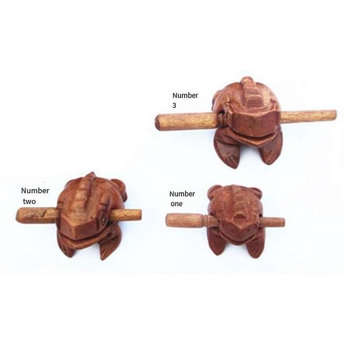 Wooden Carving Frog Toys, Tourist Bamboo and Wood Handmade Crafts, Wooden Scratching Frog Ornaments