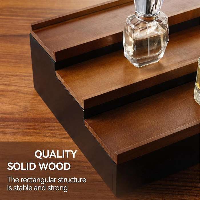 Wooden Cologne Display Stand Organizer for Men,3 Tier Cologne Display with Drawer Storage, Perfume D