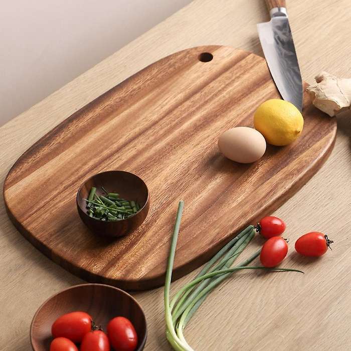 Wooden Cutting Board Large Solid Wood Cutting Board Wooden Household Cutting Board Solid Wood Oval C