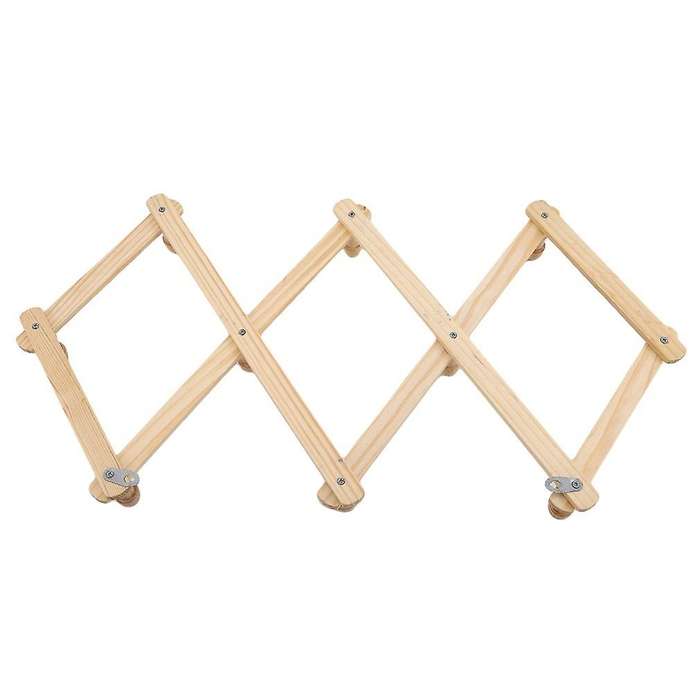 Wooden Expanding Clothes Hanger Expandable Coat Rack Holder Shelf Hat Closet Wall Hook Home Decor