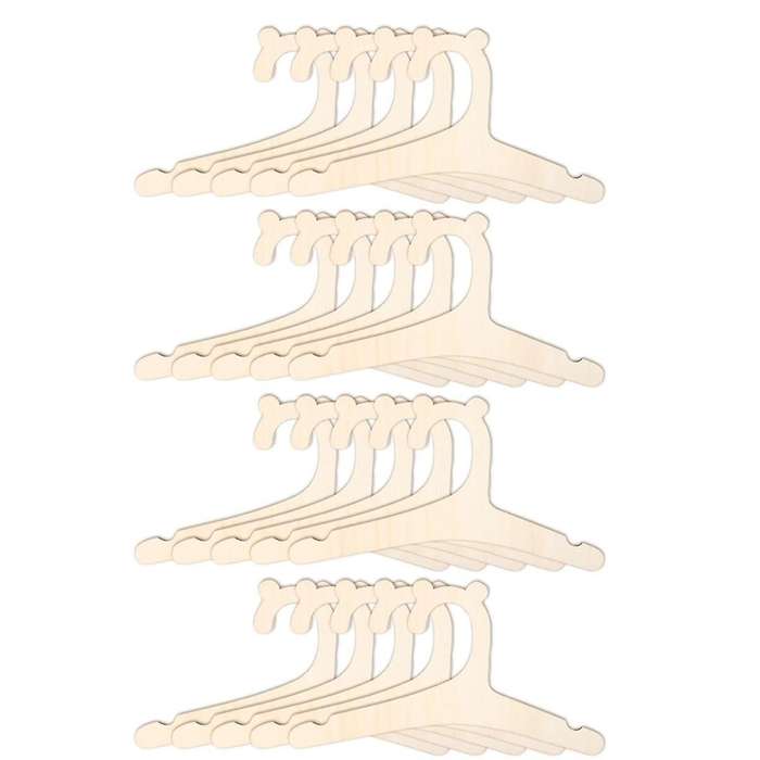 Wooden Kids Hangers, 20Pcs Baby Coat Hanger for Clothes 9In Kids Baby Toddler Children Wooden Hanger