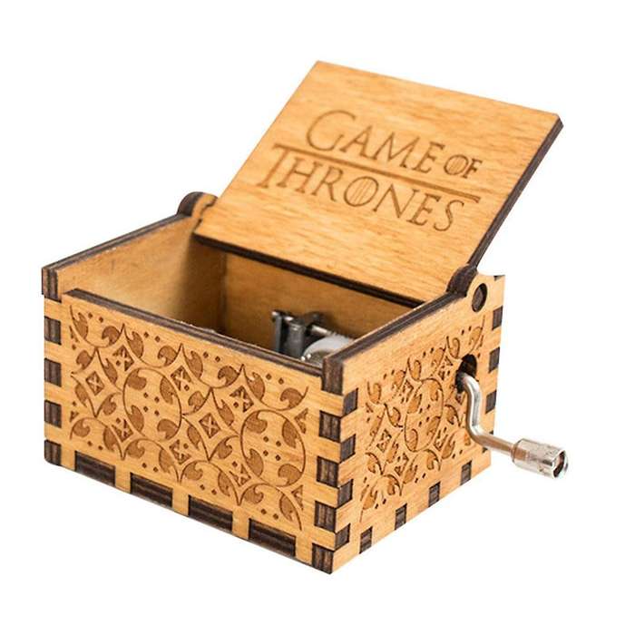 Wooden Music Box Thank You You Engraved Music Box Vintage Gift Decoration Gifts for Valentine's Day