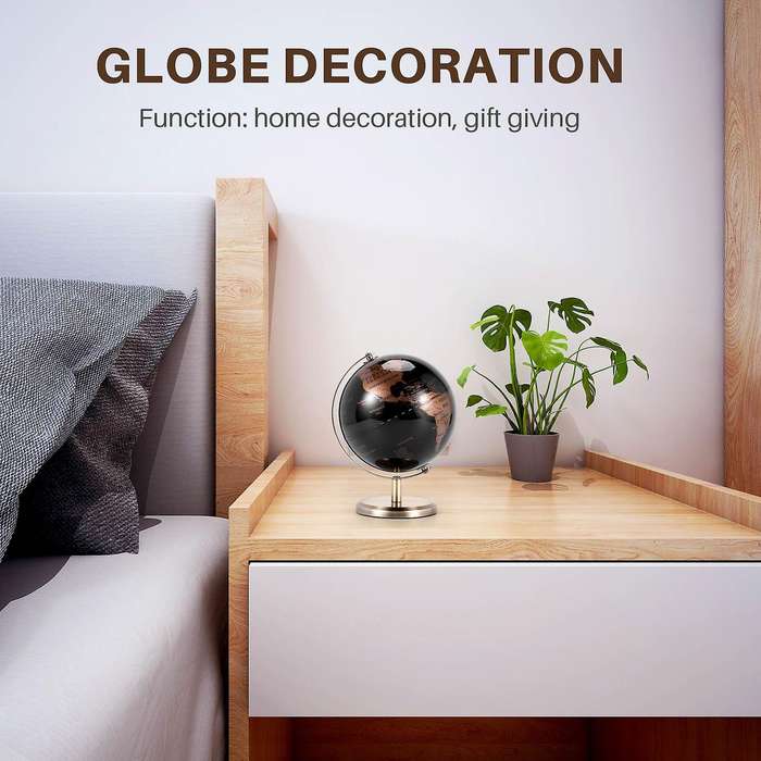 World Globe Constellation Map Globe Table Desk Ornaments Gift Office Accessories(gold)