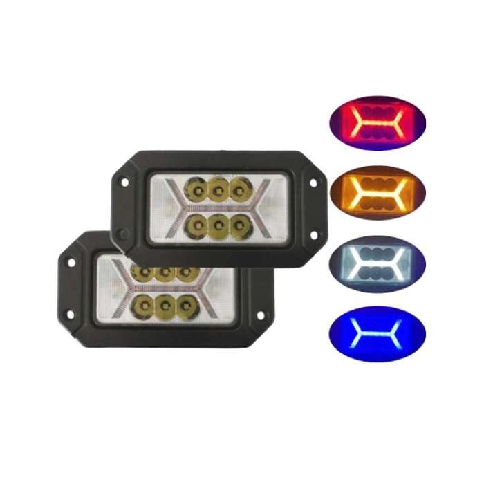 Work Lights Rectangular with Daytime Running Lights Front Bar Led Spotlights Fog Lights Signal Ligh