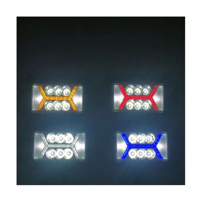 Work Lights Rectangular with Daytime Running Lights Front Bar Led Spotlights Fog Lights Signal Ligh