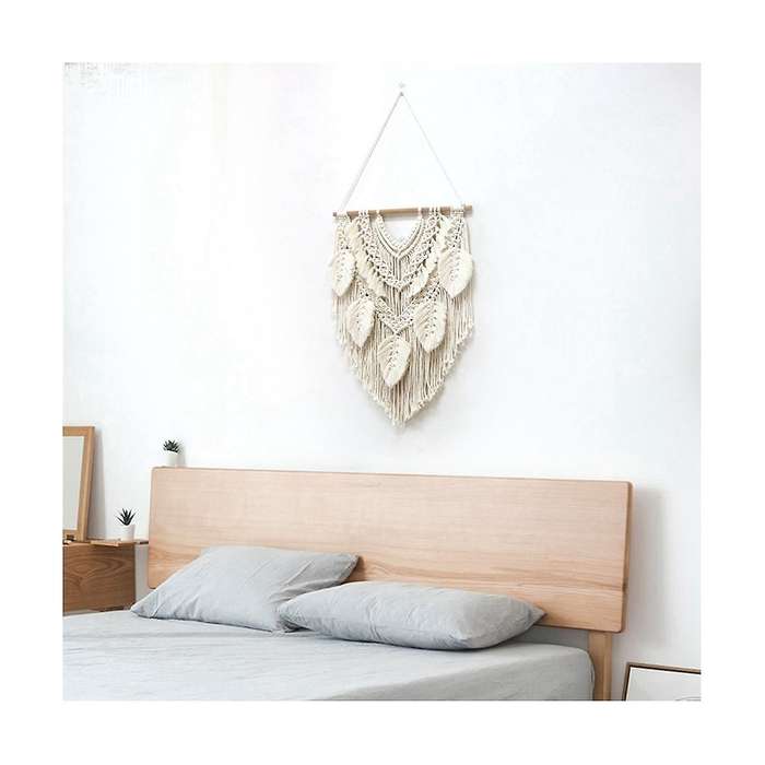 Woven Tapestry Wall Decorations Wall Decorations Hand-woven Feather Leaves Modern Minimalist Wall De