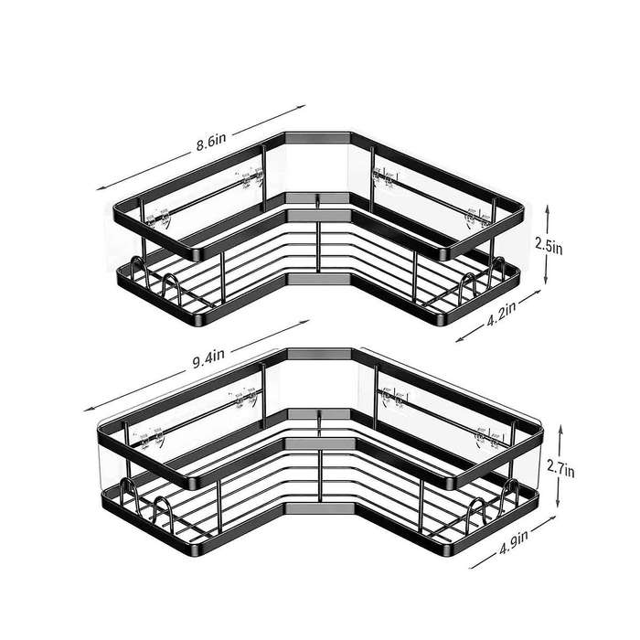 Wrought Iron Triangle Rack Bathroom Punching-free Storage Rack Bathroom Wall-hung Toiletries Finishi