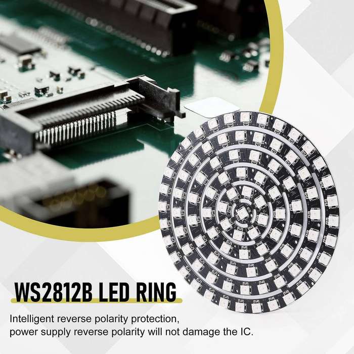 Ws2812 Sk6812 Radius 110mm Led Ring 5050 Dc5v Diy Led Ring Built-in Rgb Addressable Led Ring 93 Bit