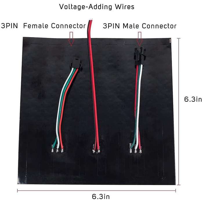 WS2812B Led Strip 16X16 Digital Panel WS2812 Individually Addressable Module Light SP110E Bluetooth