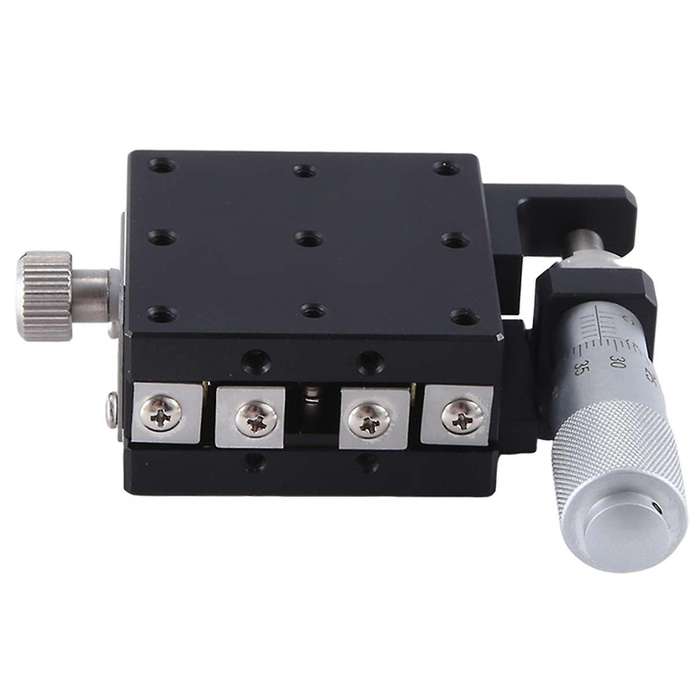 X Axis 40X40mm Knob Micrometer Sliding Stage Guide Rail Type Platform Manual Displacement Sliding Ta