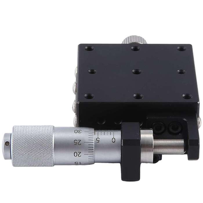 X Axis 40X40mm Knob Micrometer Sliding Stage Guide Rail Type Platform Manual Displacement Sliding Ta