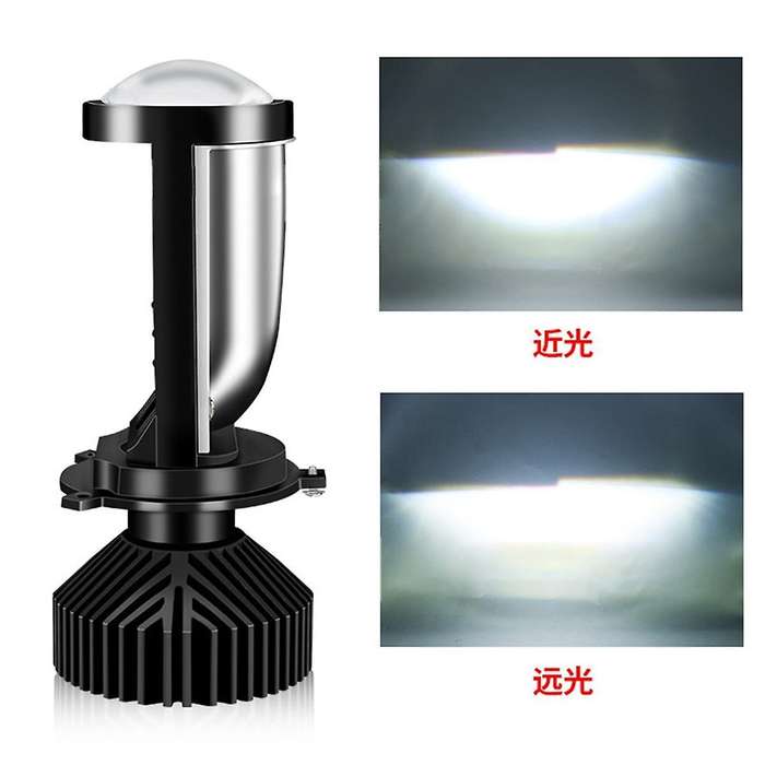 Y9 H4 LED Projector Headlight Projector Lens with Fan Cooling Automobile Hi Lo Beam Bulb