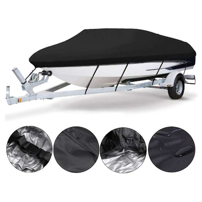 Yacht Boat Cover 17-19FT Boat Cover Anti-UV Waterproof Heavy Duty 210D Marine Trailerable Canvas Boa