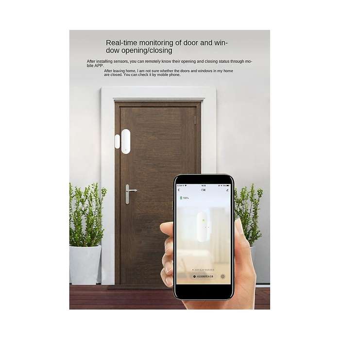 Zigbee Door Magnetic Sensor Tuya Smart TUAY Window Door Opening Home Reminder Anti-Theft Induction