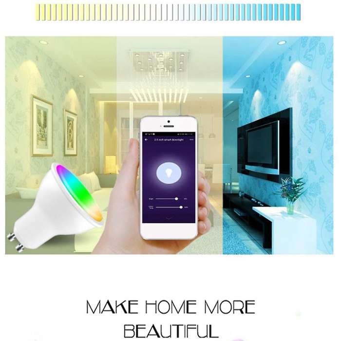 Zigbee Smart Home Led Bulbs Graffiti Smart Spotlights Dimmable Color Smart Bulbs Support Google Audi