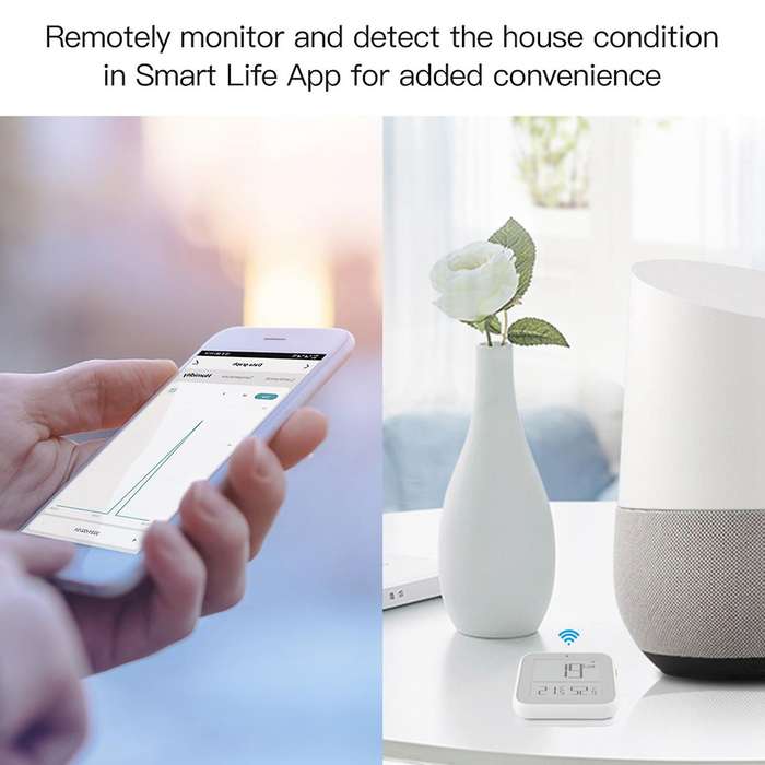 Zigbee Thermometer Humidity Sensor Smart Brightness Light Sensitive Temperature and Humidity Detecto
