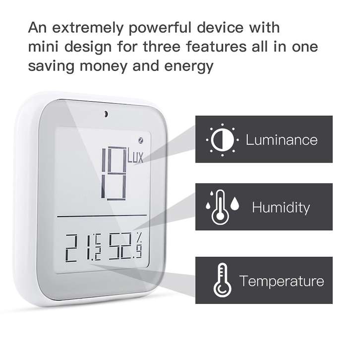 Zigbee Thermometer Humidity Sensor Smart Brightness Light Sensitive Temperature and Humidity Detecto