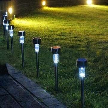 10Pcs Solar Lawn Light Outdoor Waterproof Lighting LED Ground Plug Garden Lamp... (LIGHT COLOR: RGB)