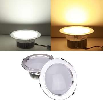 18W LED Down Light Ceiling Recessed Lamp Dimmable 110V + Driver (COLOR.: WHITE)