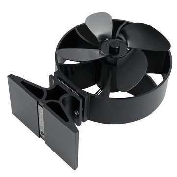 4 Blade Heat Powered Stove Fan Quiet Burning Fire Burner Log Heat Eco Fan with Thermometer