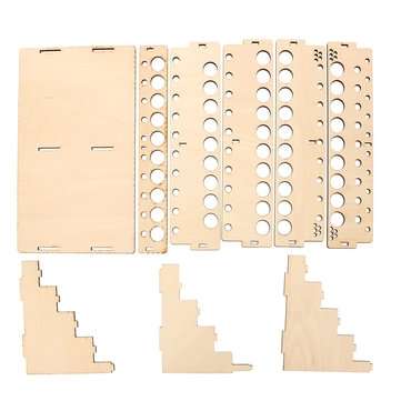 48 Holes Wooden Color Paints Bottle Storage Rack Holder Modular Organizer