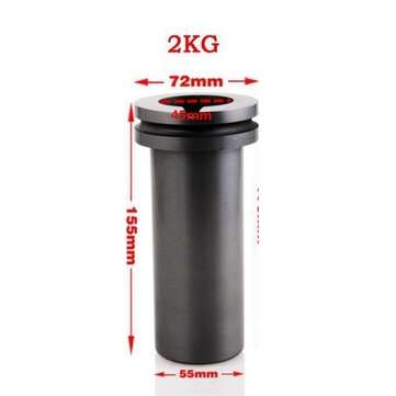 99.9% High Purity Graphite Casting Melting Crucible 1/2/3KG (WEIGHT: 2KG)