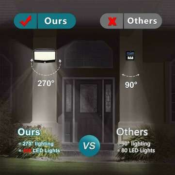 ARILUX 468LED Solar Light Sunlight Waterproof Street Exterior Wall Lamp PIR Motion Sensor Night Secu