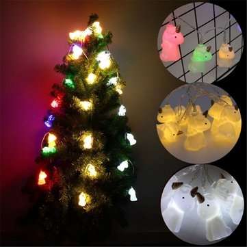 Battery Powered 1.7M 10LEDs Unicorn Indoor Fairy String Lights For Wedding Christmas (COLOR.: GREEN)