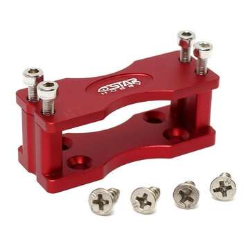Black/Red CNC Aluminium Alloy Steering Gear Bracket  (COLOR.: RED)