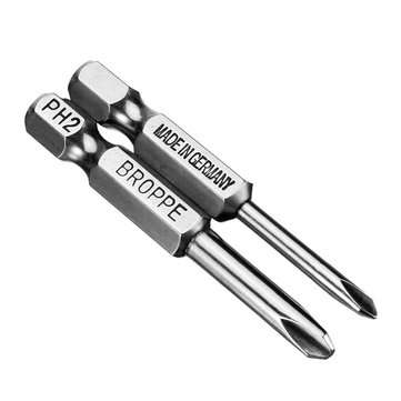 BROPPE 2Pcs 50mm Magnetic Y Shaped Screwdriver Bits 1/4 Inch Hex Shank