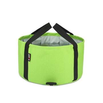 BUBM TJD Portable Folding Wash Basin Container Pail Collapsible Water... (SIZE 3: S | COLOR.: GREEN)