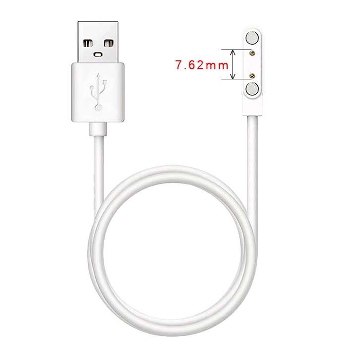 7.62mm 2Pin Universal  Smart Watch Charging Cable Magnetic Suction Interface Cable