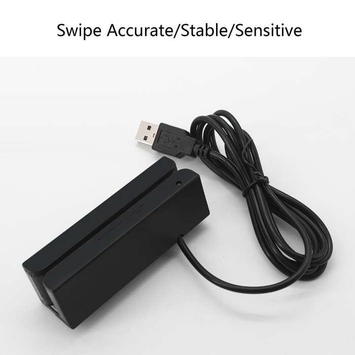 Universal Magnetic Card Reader MSR100 Stripe USB 3 Tracks Strip for Swipe Bar Code Reader From US...
