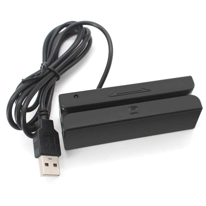 Universal Magnetic Card Reader MSR100 Stripe USB 3 Tracks Strip for Swipe Bar Code Reader From US...