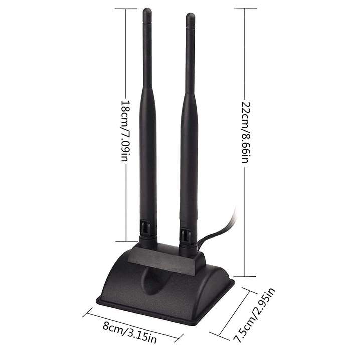 2.4GHz 5GHz 6DBI Magnetic Suction WiFi Antenna PCI-E WiFi Network Card