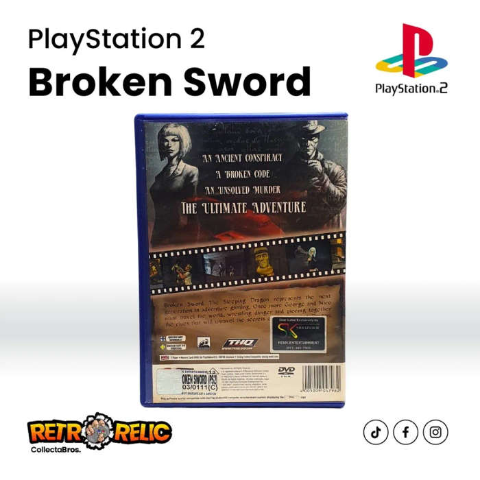 PlayStation Two  Broken Sword: The Sleeping Dragon (PS2) videogame - Pre-Owned