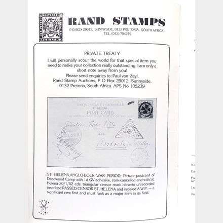 The Censor Markings Used In South African Military Mail (1935 - 1986)