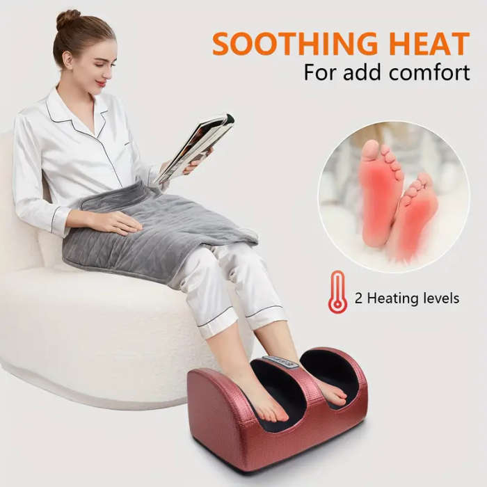 Foot Massager with Deep Dual-Directional Kneading & Adjustable Heat  15-Minute Auto Shut-Off, Ergo