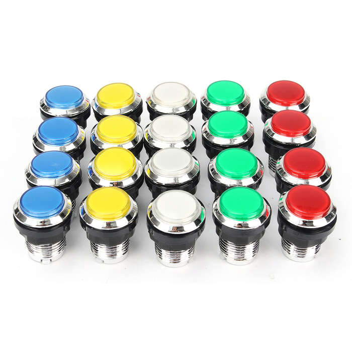 LED Arcade USB Joystick Push Button With Micro Switch USB Encoder DIY Kit