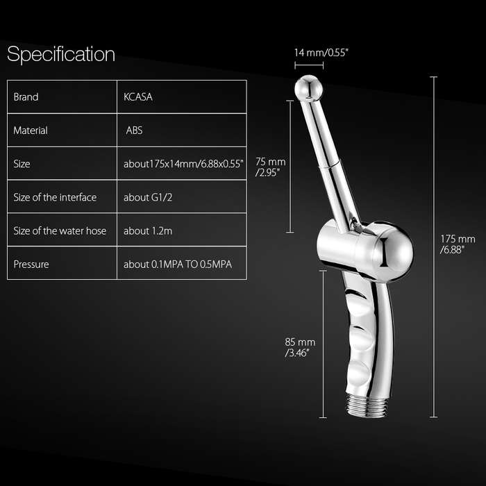 KCASA Manual Operation Toilet Seat Bidet Cleaning Shattaf Bathroom Hand Held Shower Head