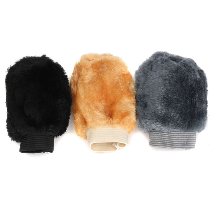 3Pcs Velvet Car Steering Wheel Handbrake Gear Shift Cover Grips Accessory Set 38cm