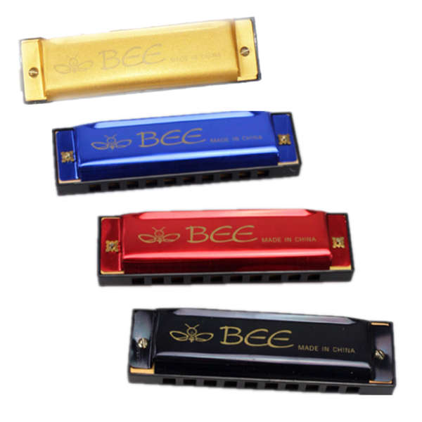 BEE 10 Holes 40 Tone C Key Harmonica Mouth Organ Musical Instrument Gift Toy 