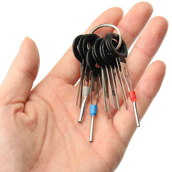 Excellway&reg; 11Pcs Terminal Removal Tool Kit Wiring Connector Pin Release Extractor