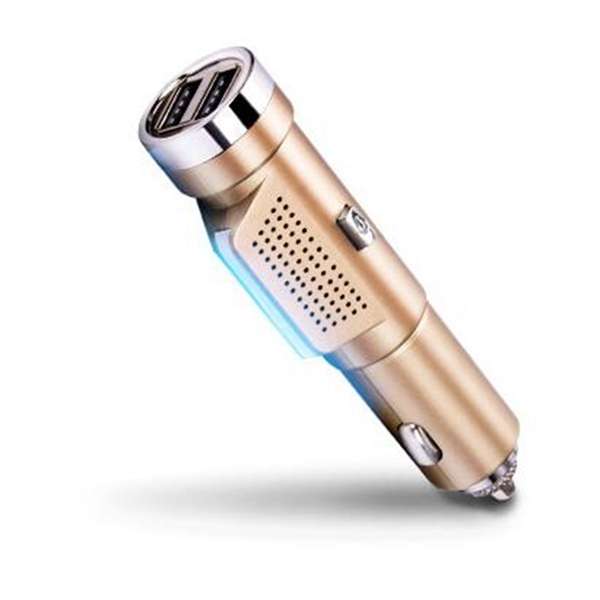 Dual USB Car Charger Fresh Oxygen Ozone Air Purifier Cigarette Lighter  2 In 1