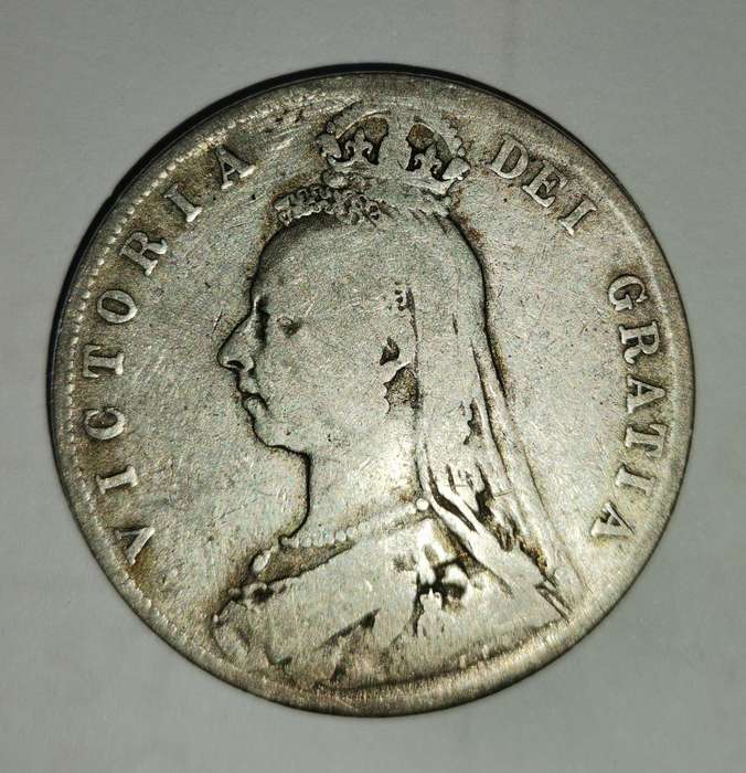 1891 Silver UK & Northern Ireland 1/2 Crown