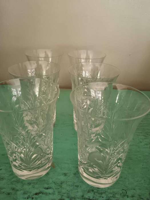 Set of 6 Stuart Crystal  Water Glasses
