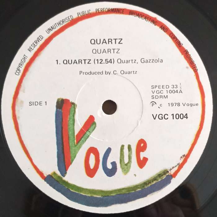 QUARTZ - QUARTS LP VINYL RECORD