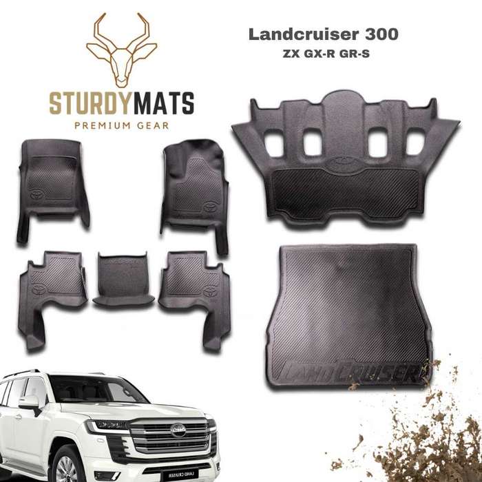 Toyota Landcruiser 300 Heavy duty Moulded Rubber Mats