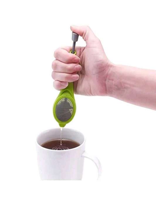 Loose Leaf Tea Infuser with Squeeze Pump also Usable with Tea Bags
